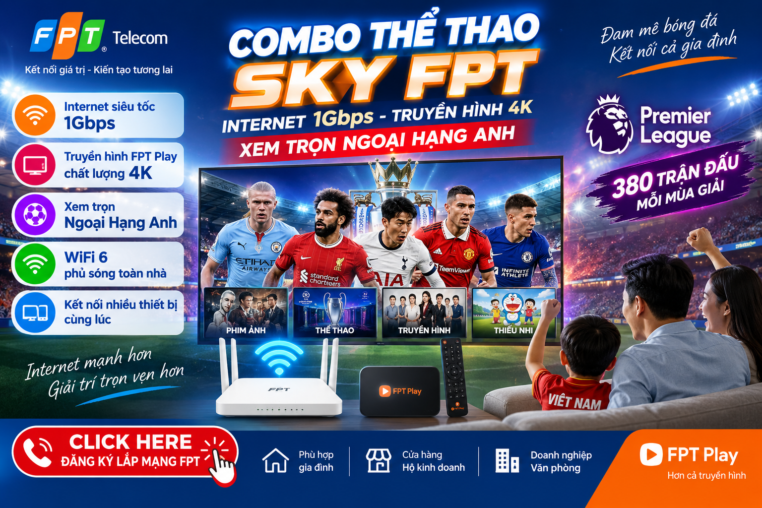Combo Thể Thao SKY FPT 2026