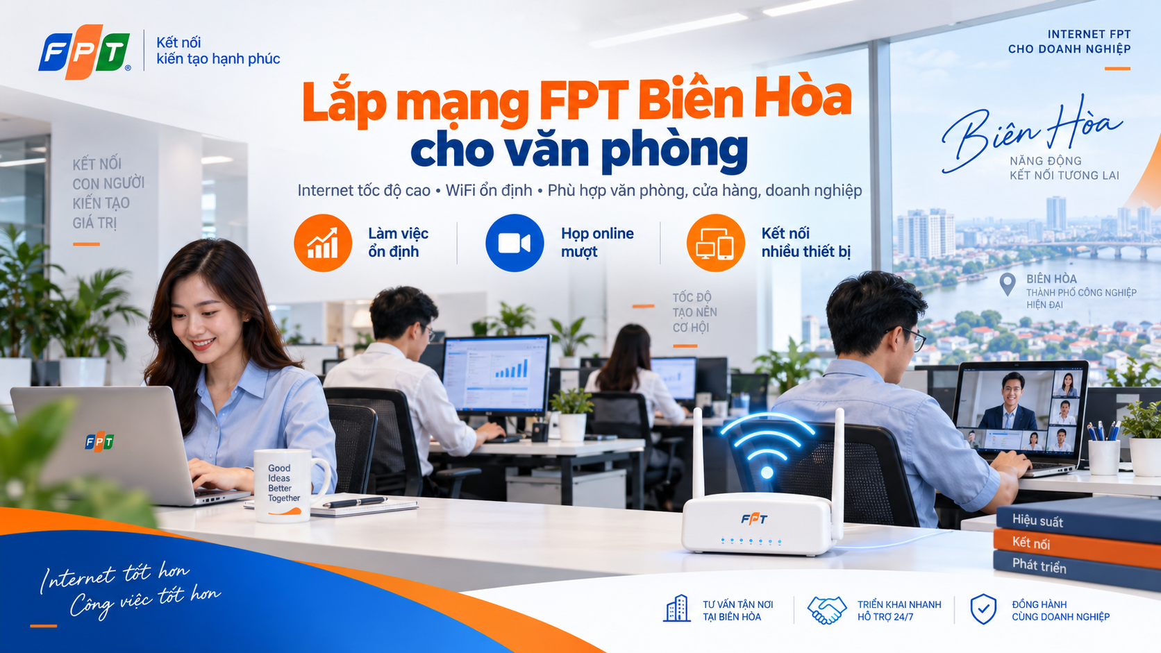 Lắp WiFi FPT Biên Hòa tốc độ cao cho gia đình