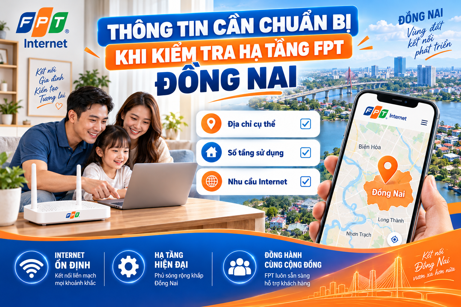 Thông tin cần chuẩn bị khi kiểm tra hạ tầng FPT Đồng Nai