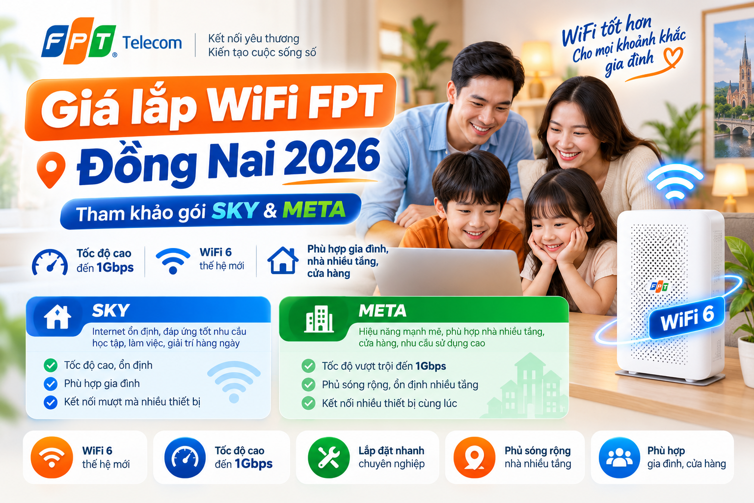 Giá Lắp WiFi FPT Đồng Nai 2026 – Bảng Giá SKY & META